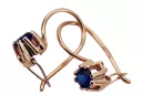 Original Vintage 14K Rose Gold Sapphire Earrings Vintage Jewlery vec053r